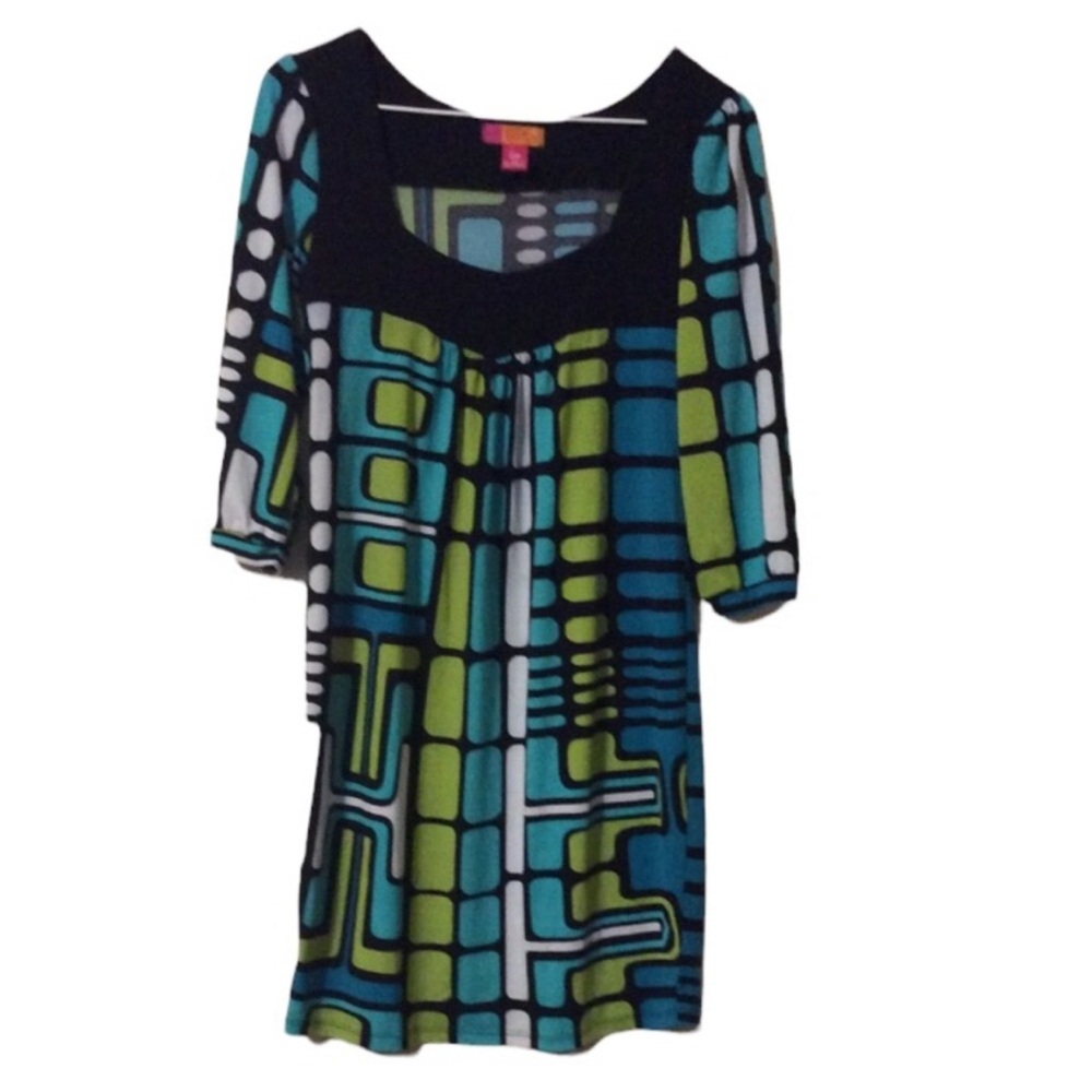 CATCH MY I Colorful RETRO Tunic Dress Size MEDIUM